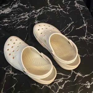 Plain old white crocs a little dirty
